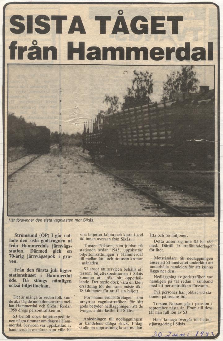 sista tåget 1983
