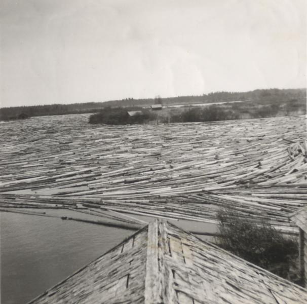timmerbröt i ån 1963